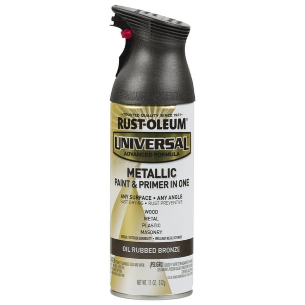 Oil Rubbed Bronze Rust Oleum Universal All Surface Interior Exterior Metallic Spray Paint 11 Oz Walmart Com