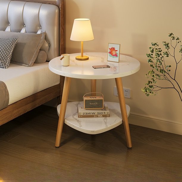 Mesita de noche vendedora caliente, mesitas de noche de madera de lujo modernas, mesa auxiliar de cama grande para dormitorio