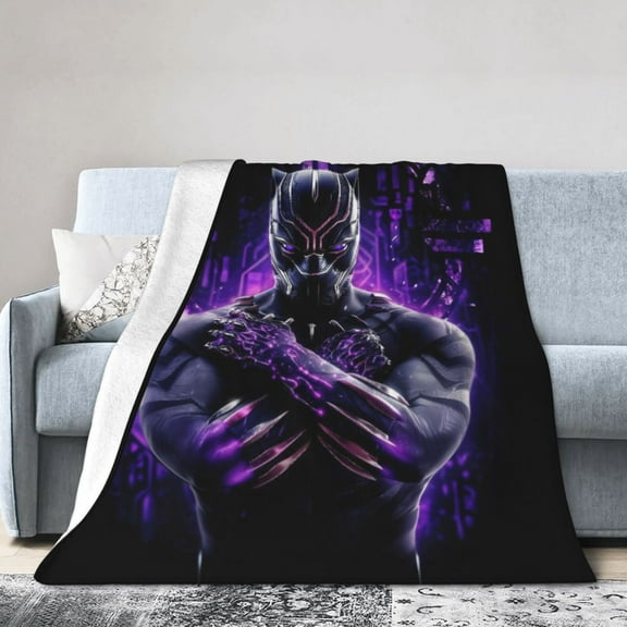 Black Panther Throw Blanket Kids Plush Blanket Ultra-Soft Micro Flannel Fleece Blanket for Bedding Sofa Travel 30"x40"