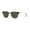Polished Black On Gold Frame | Green Lens, variant on RAY-BAN RB4416 NEW CLUBMASTER Square-Round Shape Sunglasses Polished Black On Gold Frame | Green Lens 53mm