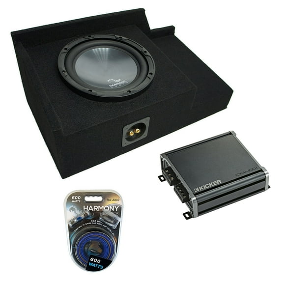 1999-2006 GMC Sierra Ext Cab Truck Harmony R104 Single 10" Sub Box & CXA400.1