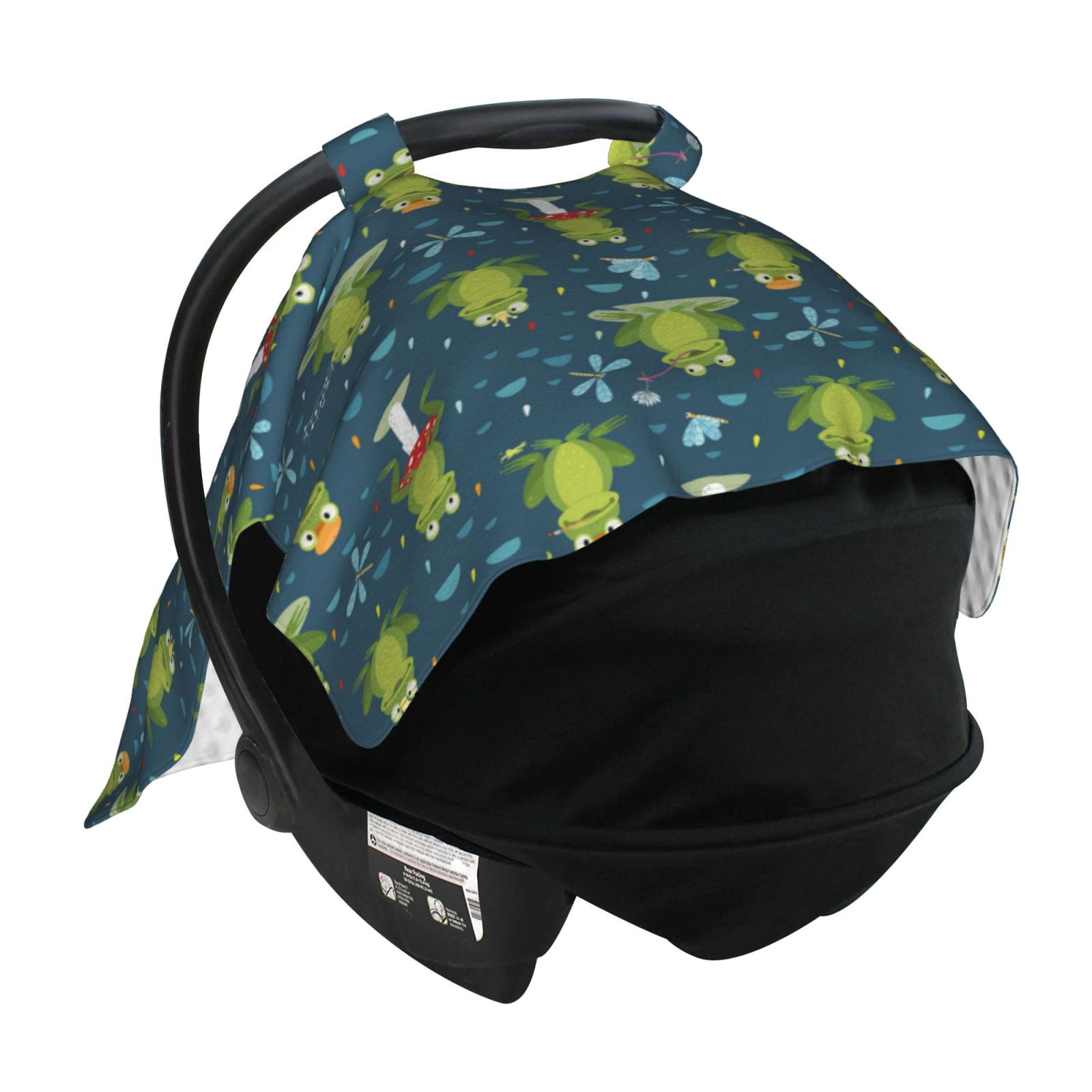 Car Seat Cover Baby - funny frogs dragonfly Raining Breathable Infant Car Seat Cover for Baby Carseat, Lightweight Comfort Baby Essentials Must Haves Newborn Stuff for Girl Boy