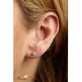 thumbnail image 6 of 0.2 ct Brilliant Round Cut Solitaire Studs Conflict free Genuine Cultured Certified Diamond Clarity SI1-SI2 Color G-H 14K White Gold Earrings Screw back, 6 of 7