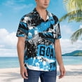 thumbnail image 3 of Sikiie Football Time Print Men's Hawaiian Shirt, Summer Beach Button Pocket Short Sleeve T-Shirt,3X-Large, 3 of 7