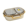thumbnail image 3 of Compartment Lunchbox Containers for Adults, Plastic Bento Box Leakproof Lunch Boxes with Utensils Salad Lunch Box Kid Lunch Containers, White, 3 of 5
