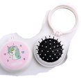 thumbnail image 4 of 4 peines de maquillaje para niños con forma de unicornio de dibujos animados, peine de bolsillo, cepillo redondo para masaje del cuero cabelludo para niñas, 4 of 5