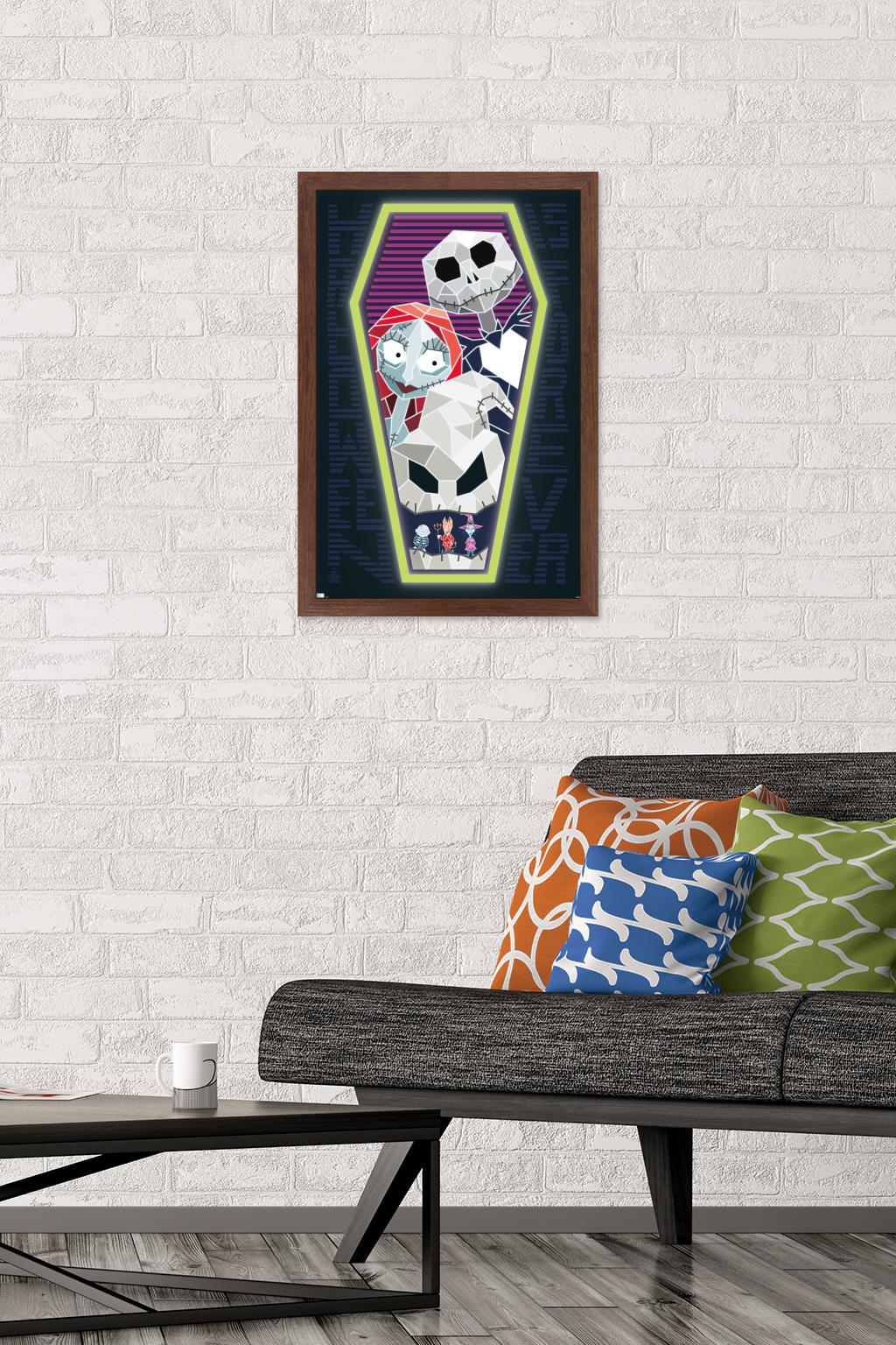 Disney Nightmare Before Christmas - Coffin Wall Poster, 14.725" x 22.375", Framed
