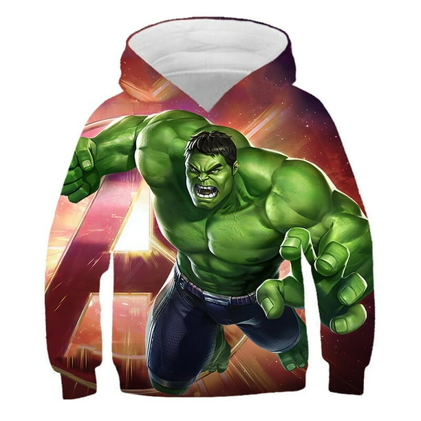 Marvel Hulk nueva llegada otoño niños niñas Sudadera con capucha sudaderas algodón vengadores estampado Venta caliente niños ropa manga larga Hoodies4T zhangmengya CONDUJO