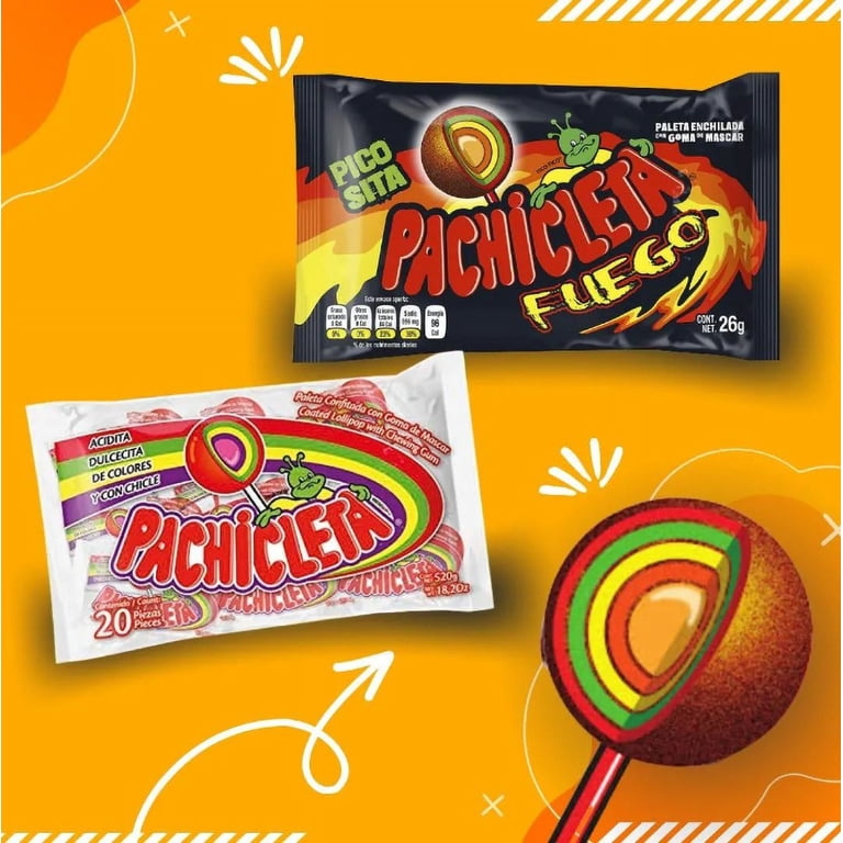 Pachicleta Coated Pops with Chewing Gum (18.2oz/20 pieces