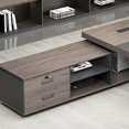 thumbnail image 4 of Storage Meeting Office Desk Writing Standing Keyboard Modern Luxury Modern Mainstays Office Desk Wooden Stolik Desk Decorations My Lux Decor Round, 4 of 14