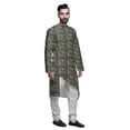 thumbnail image 2 of Atasi Printed Casual Asymmetric Kurta Set For Men Designer Long Kurta For Boys, 2 of 3