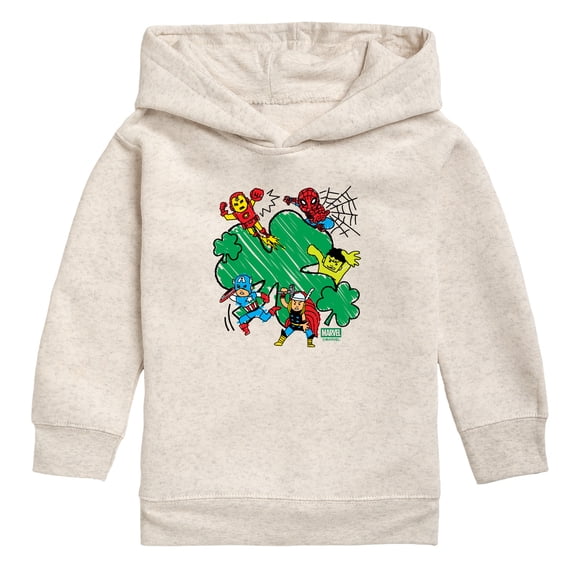 Avengers - Shamrock Sketch - Toddler Boys Fleece Hoodie Sweatshirt