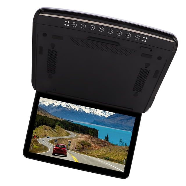 Car Video Car Overhead Screen 13.3In 1080P High Definition Multimedia Interface Roof Mounted Screen With Dual Color Light Grey