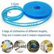 thumbnail image 2 of 3 Piece Adjustable Portable Clothesline for Camping Travel Home Use Windproof Fence Clothesline (Green, Pink. Blue)-5M, 2 of 4