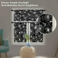 thumbnail image 5 of Halloween Spooky Kitchen Curtains with Valance and Tier Sets 36 Inch, 3 Pieces Funny Spider Web Rod Pocket Drapes Window Treatment Curtains for Kitchen Over Sink Dining Room Decor, 5 of 6