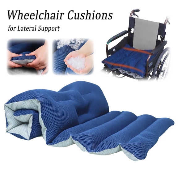 Wheelchair Wedge Positioning Cushion, Pressure Relief Seat and Backrest Cushion, Tailbone & Back & Lateral Support, Comfortable Breathable Mesh, Hollow Tube High-Resilience Foam, for Seniors Disabled