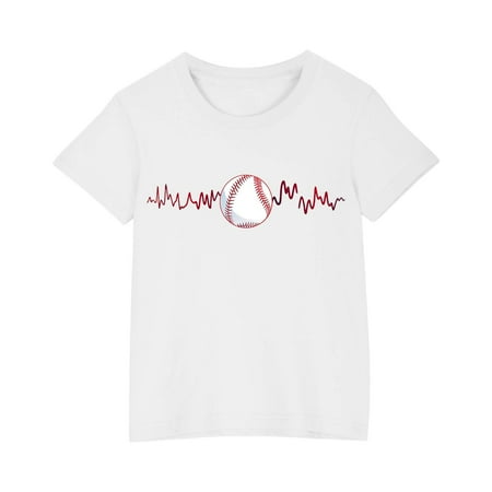 

Fengyings Clearance Toddler Girls Boys T-Shirt Short Sleeve Shirt Cute Graphic Print Summer Tops Tees