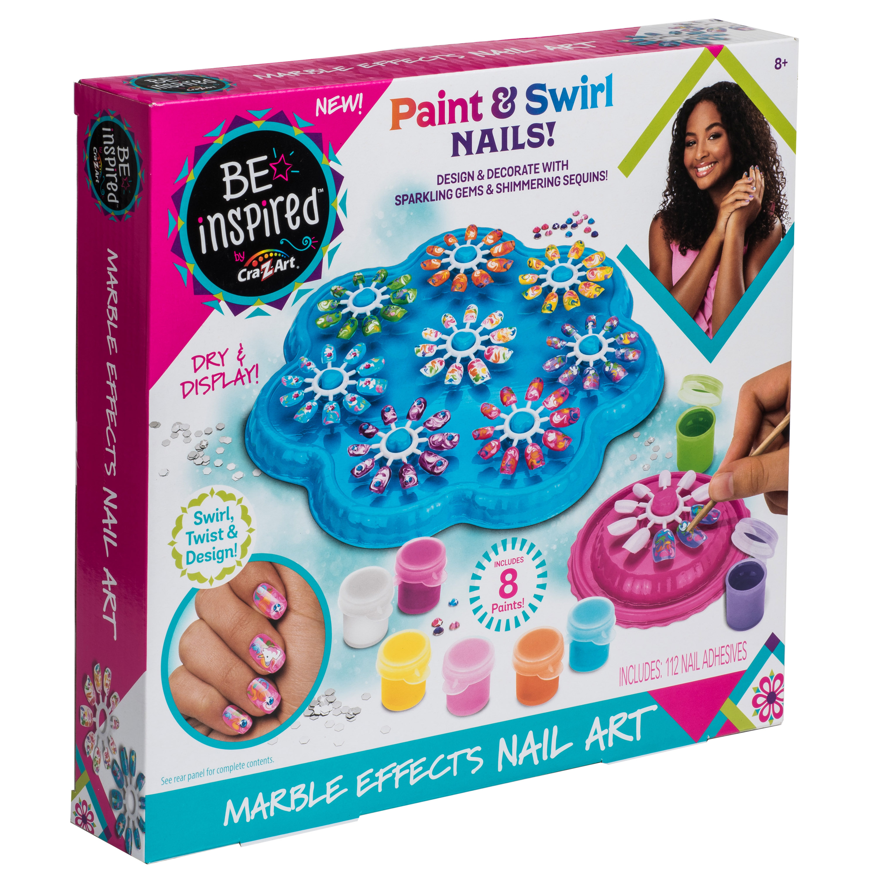 ArtCreativity Swirl Painting Kit with Bonus Nail Accessories, Includes · Art  Creativity