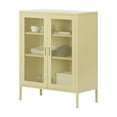 thumbnail image 4 of South Shore Crea, Contemporary Metal Mesh 2-Door Accent Cabinet, Yellow, 4 of 14