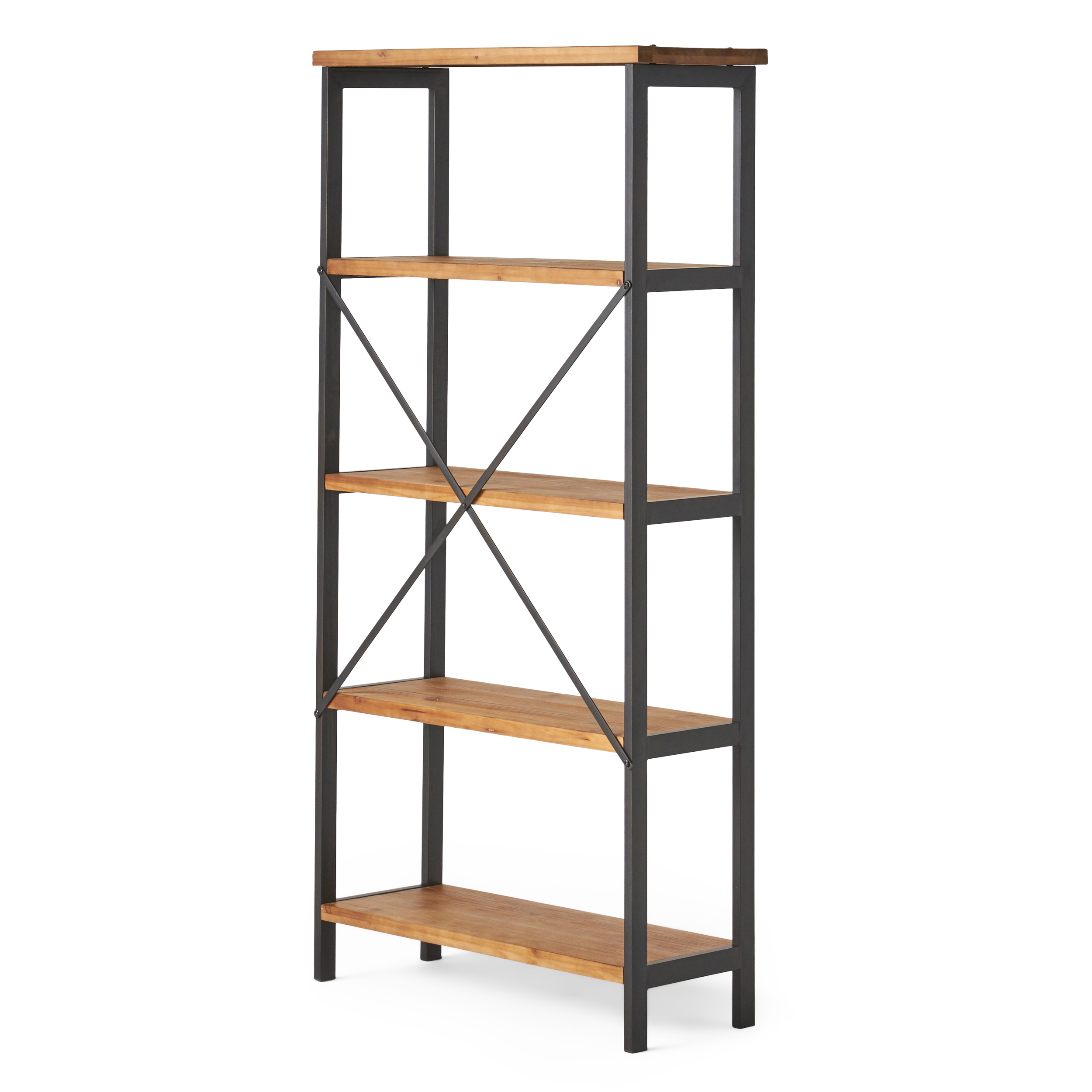 Noble House Jake 4 Shelf Bookcase, Brown