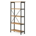 thumbnail image 6 of Noble House Jake 4 Shelf Bookcase, Brown, 6 of 10