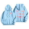 thumbnail image 2 of Cute Bow Y2K Graphic Hoodies for Women Hooded Sweatshirt with Pockets Streetwear Pullover Tops, 2 of 8