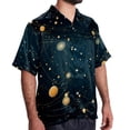 thumbnail image 2 of Virgo Constellation Men's Short Sleeve Beach Shirts Button Down Poplin Casual Printed Summer Unisex, 2 of 6