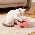thumbnail image 3 of WEGFTDUOP Cats Food Bowl Large Capacity Pet Food Bowl Cute Drinking Bowl For Cats To Protects The Neck, 3 of 6