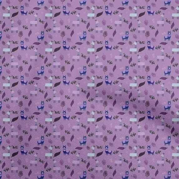 oneOone Cotton Silk Bluish Violet Fabric Kids Sewing Fabric By The Yard Printed Diy Clothing Sewing Supplies 42 Inch Wide
