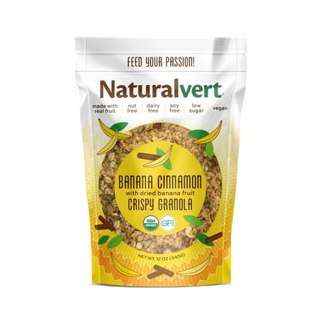 Naturalvert Organic, Gluten free, Vegan granola- Banana Cinnamon Vegan (12oz)