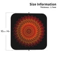 thumbnail image 2 of Honeii Mandala Print Leather Coaster Set of 4, Ideal for Safeguarding Your Furniture from Drinks Spills and Effortless Cleanup-Square, 2 of 6