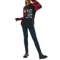 thumbnail image 3 of Yuemengxuan Women's Warm Sweatshirt, Christmas Style Pattern Long Sleeve Plaid Pullover, 3 of 9