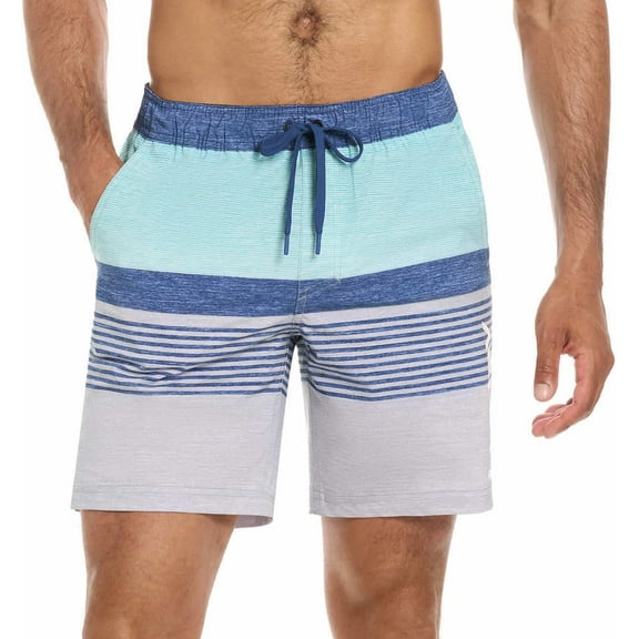 Hurley Mens Lightweight Volley Swim Short Trunk (US, Alpha, XX-Large, Regular, Regular, Navy Stripe)