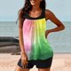 thumbnail image 5 of Trajes de baño tankini para mujer Trajes de baño de dos piezas con espalda de tiras y estampado conservador para mujer Traje de baño de dos piezas para mujer, 5 of 5