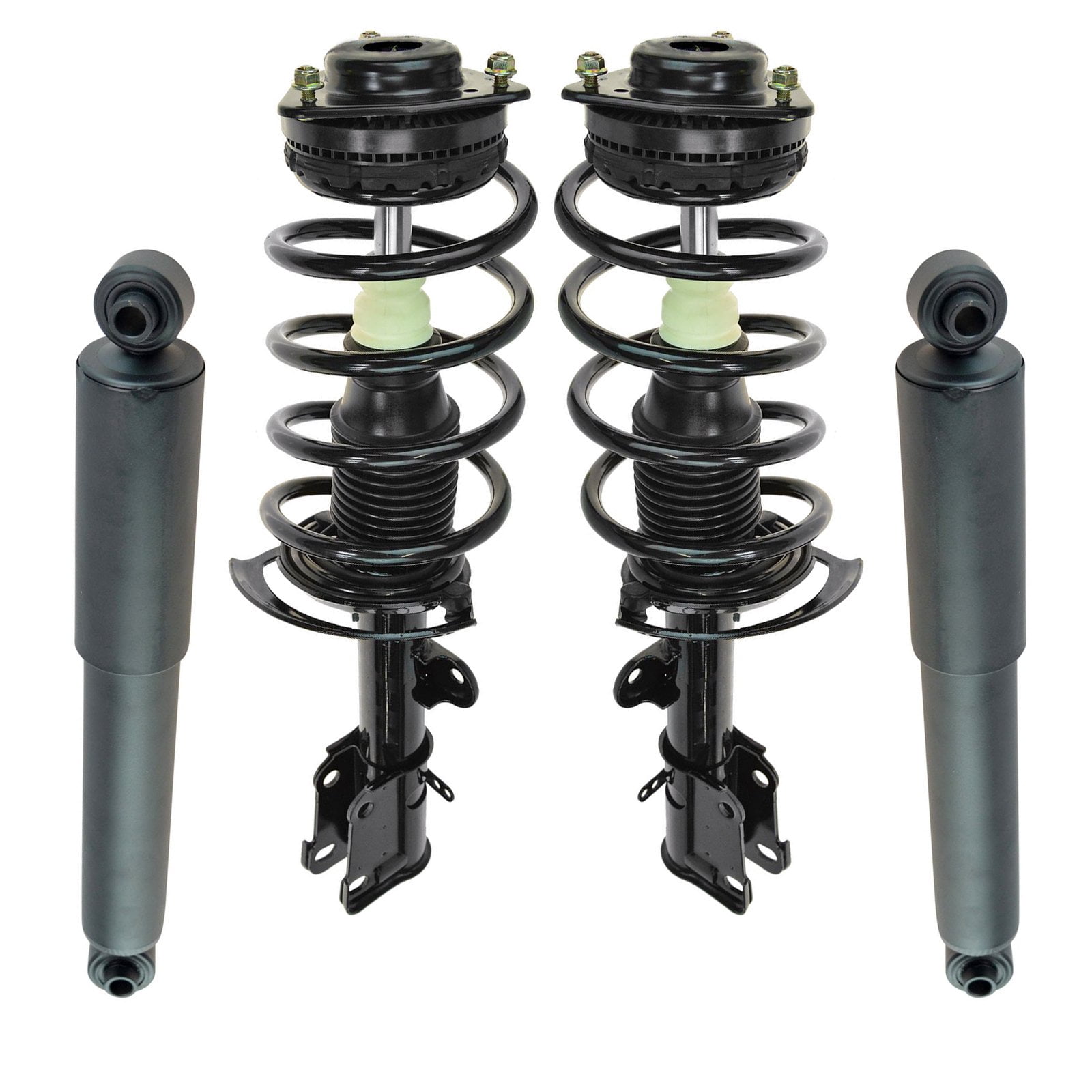 TRQ Front and Rear Complete Strut Assembly & Shock Absorber Kit Complete Strut & Coil Spring Assembly Fits Select 2008-2016 Chrysler Town & Country 2008-2020 Dodge Grand Caravan