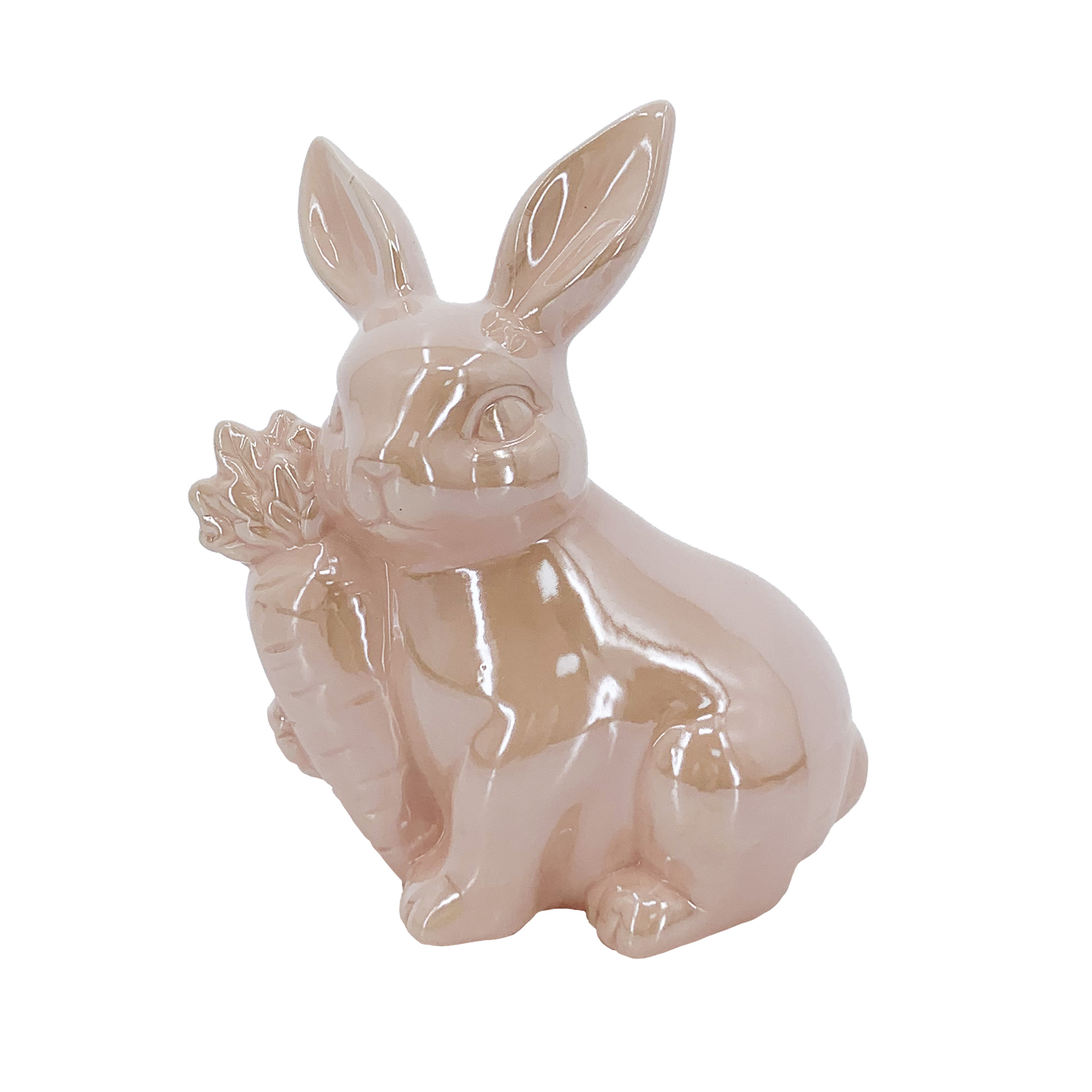 Way to Celebrate Easter Dolomite Pink Finish 5.5" Bunny Decoration Assortment