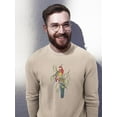 thumbnail image 2 of Tropical Parrots Iv Sweatshirt Men -John Gould Designs, Male Large, 2 of 4