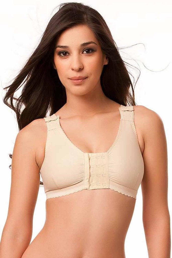 Isavela Womens Breast Surgery Support Bra With 1" Elastic Band SM