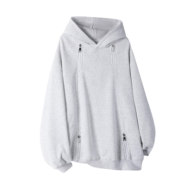 Sudadera con capucha para hombre, informal, a la moda, lisa, con cremallera, de manga larga, con bolsillo, de poliéster