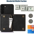 thumbnail image 2 of for Samsung Galaxy S23 Crossbody Wallet Case for Women, Bling Glitter PU Leather Phone Case with RFID Blocking Card Holder Cover for Samsung Galaxy S23 SZ Black, 2 of 9