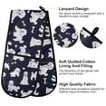 thumbnail image 4 of Dailycode Double Sided Oven Mitt with Loop Heat Resistant Kitchen Long Potholders 7" x 35" White Puppies and Bones, 4 of 6