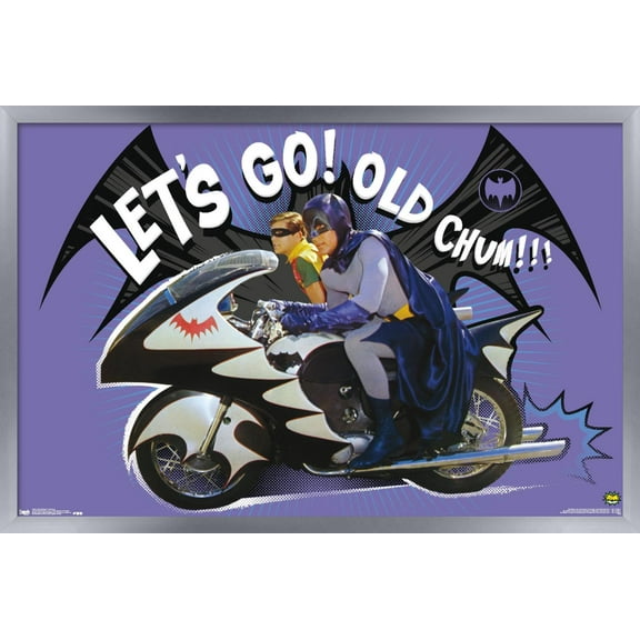 DC Comics TV - Batman TV Series - Batcycle Wall Poster, 22.375" x 34" Framed