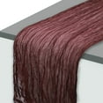 thumbnail image 1 of Caminito de mesa de tela de queso rústico para decoración de bodas y fiestas de cumpleaños 118.11"L x 35.43"W color rojo vino, 1 of 6