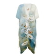 thumbnail image 2 of FKELYI Retro Daisy Flower Butterfly Print Womens Bikini Cover Up for Summer Open Front Cardigan Beach Cover Ups Comfy Beach Kimono Beachwear Ladies Cruise Outfits Resort Wear, 2 of 6