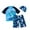 Navy, variant on NAISIBABY Boys 3-Piece Swimsuits, Short Sleeve Tops Elastic Waist Trunks with Swim Hat Stretch Beach Swimwear Light Blue 6-7T