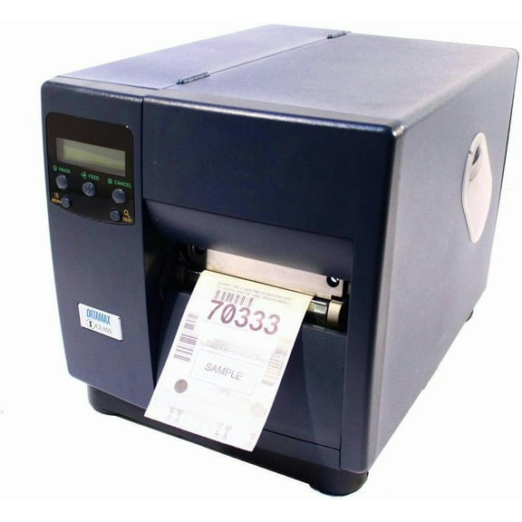 Restored Datamax DMX-I-4208 Thermal Transfer Label Printer 203 dpi, 8 ips, 4.09 Print Width, Parallel & Serial Interfaces, Rewinder Included, P/N R42-00-08200007 (Refurbished)