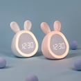 thumbnail image 4 of Injueey Reloj despertador para niños, relojes digitales electrónicos para niños con luz nocturna, música, cabecera, despertador, Decoración del hogar Rosa, 4 of 6