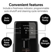 Hamilton Beach One Press 12-Cup Programmable Drip Coffee Maker Machine with Glass Coffee Pot, Cafetera, Black
