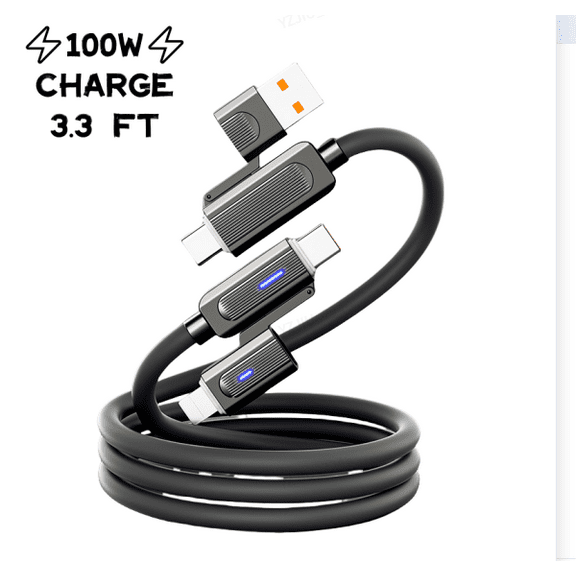 Expensive but good quality100W two-for-two lightning fast charging mobile phone data cable mobile phone charging cable 1.5M1P