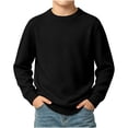 thumbnail image 3 of ZBSOKO Crew Neck Sweater for Boys Solid Color Classic Knit Pullover Long Sleeve Regular Fit Basic Tops Casual Fall Winter Clothes, 3 of 7
